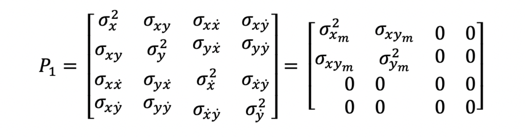initialize state covariance equations  - Kalman Filter