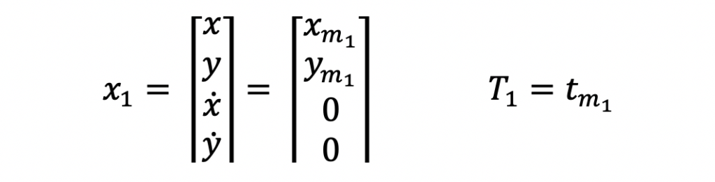 initialize state and time tag equations  - Kalman Filter